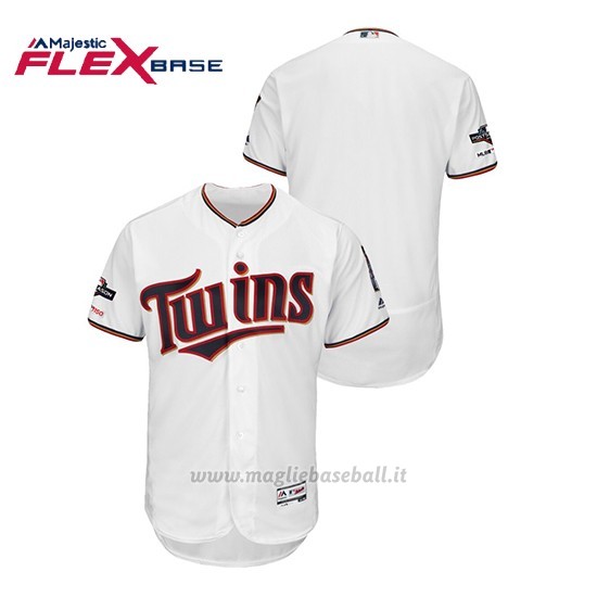 Maglia Baseball Uomo Minnesota Twins 2019 Postseason Flex Base Bianco